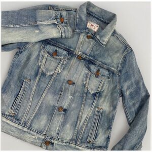 Vintage Ralph‎ Lauren Polo Women's Distressed Denim Jacket Small Thrashed Grunge